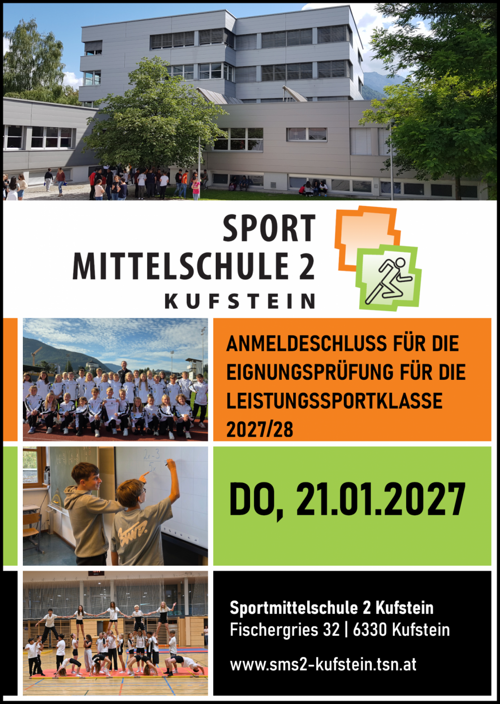 Anmeldeschluss Sportklasse 2027/28